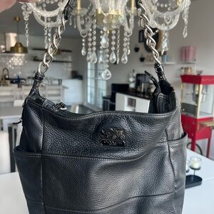 Coach Black Leather Shoulder Bag